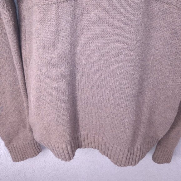 Marc Anthony Men’s Shawl Collar Sweater Medium Tan Cable Knit Pullover - Picture 14 of 16